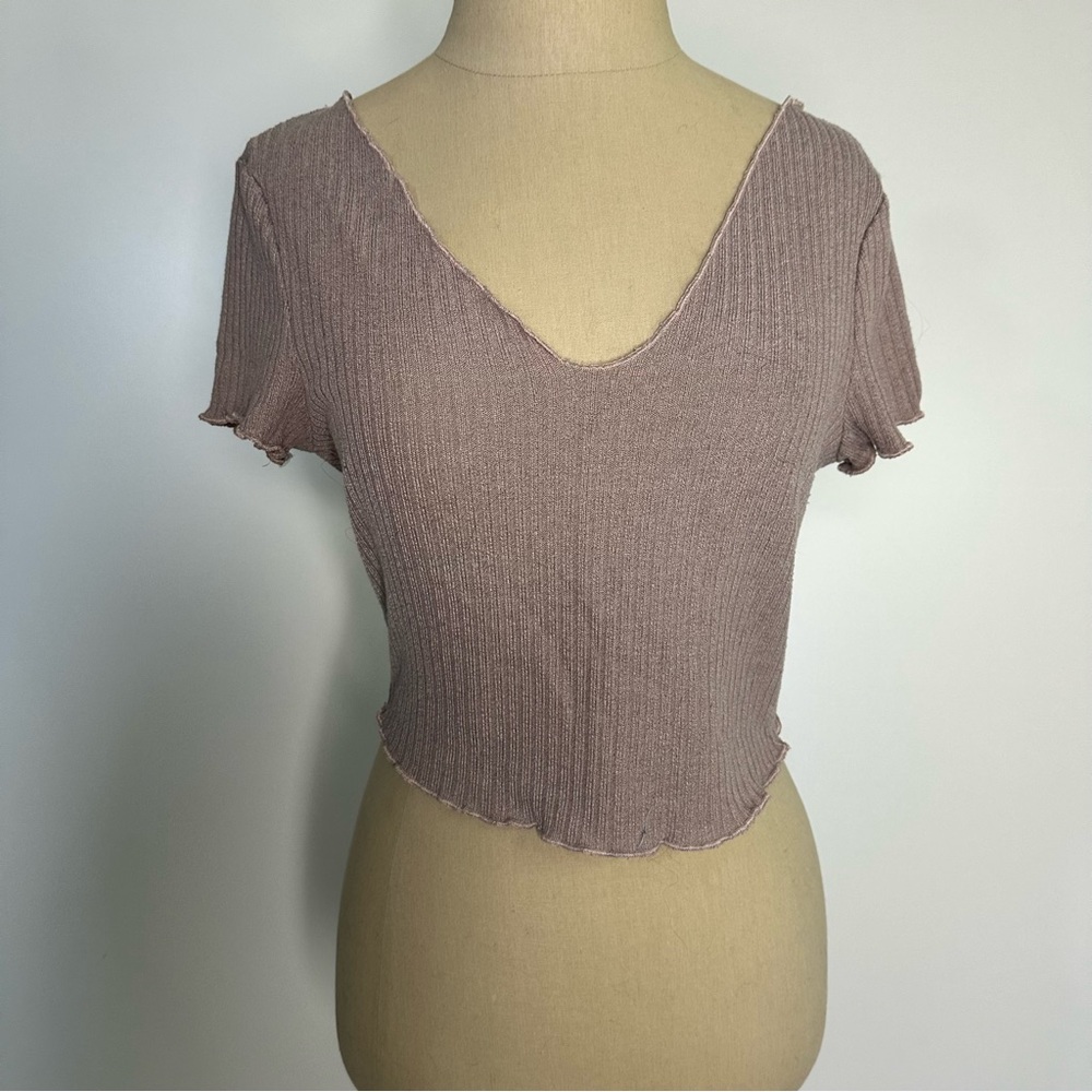 Lettuce hem short sleeve top Medium